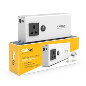 Oakter Mini UPS for Jio AirFiber and AirFiber Plus WiFi Routers | 6x2000 mAh Battery | Power Backup 4 Hours | 12 Months Warranty | Portable UPS | Current Surge & Deep Discharge Protection (White)