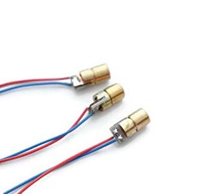 Electronic Spices for DIY project Brass Line Laser Dot Diode Module Head Red Light (for school project) pack of 5