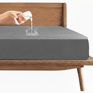 Trance 100% Waterproof Premium Cotton Feel Mattress Protector King Size 78x72 Inches | Breathable and Hypoallergenic Ultra Soft Fitted Bed Protector Cover (78