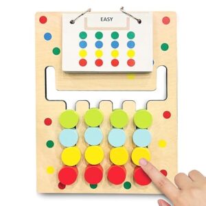 Wembley Kids Montessori Puzzle Game Learning Toy for Kids Age 3-8 Years Color and Pattern Matching Logic Brain Game Preschool Educational Activity Travel Toys for 4,5,6,7,8 Birthday Gift for Boy Girl