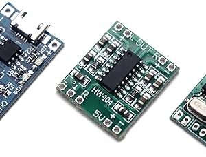 Electronic Spices Combo of PAM8403 Amplifier Board with Bluetooth Audio Receiver & Micro USB Battery Charger Module