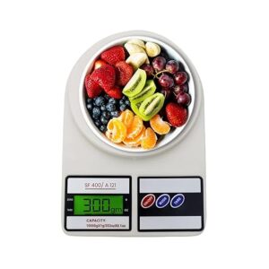 Atom 10Kg Kitchen Weight Machine 6 Months Manufacturer Warranty, Digital Scale with LCD Display, Scale for Home Baking, Cooking & Balance Diet. Machine with capacity 10Kg, SF400/A121,Color May Vary