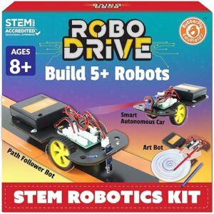 Butterfly EduFields 5in1 STEM Robotics kit | Robotics Kits for Kids Ages 8 9 10 11 12 Years Old Boys Girls | Electronics Sensor Toy Modules | No Coding Required | Birthday Gift for Kids Ages 8+