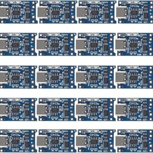 ROBOWAY 20PCS TP4056 1A Li-Ion Lithium Battery Charging Module with Current Protection – Type C - Electronic Component