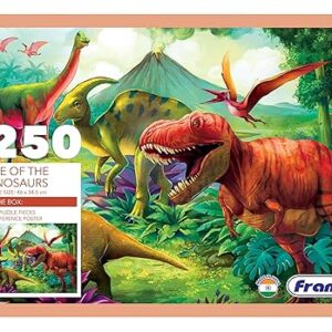 Frank Age of The Dinosaurs Jigsaw Puzzle (250 Pieces) for Kids Above 9+ Years - Fun & Challenging Brain Booster Games | Educational Puzzle for Focus and Memory -34506