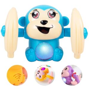 Gooyo GY-2020 Battery Operated Voice Control Monkey Toy with Musical, Dancing, Spinning,Rolling and Sensor Feature for Gifts/Kids/Babies/Boys/Girls|Blue Color, Power Source:3xAAA Battery(Not Included) - Product Image