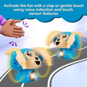 Gooyo GY-2020 Battery Operated Voice Control Monkey Toy with Musical, Dancing, Spinning,Rolling and Sensor Feature for Gifts/Kids/Babies/Boys/Girls|Blue Color, Power Source:3xAAA Battery(Not Included) - Product Image