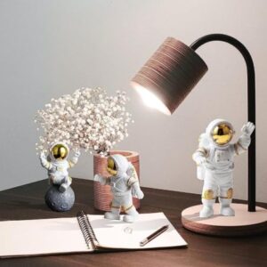 VRB DecTM 3Pcs Astronaut Figurine Spaceman Statue Ornament Toys Statue for Showpiece Home Room Office Desktop Decoration/Car Dashboard/Perfect Valentine Items (3 Pcs Big Golden Astronaut showpiece) - Product Image