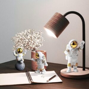 VRB DecTM 3Pcs Astronaut Figurine Spaceman Statue Ornament Toys Statue for Showpiece Home Room Office Desktop Decoration/Car Dashboard/Perfect Valentine Items (3 Pcs Big Golden Astronaut showpiece) - Product Image