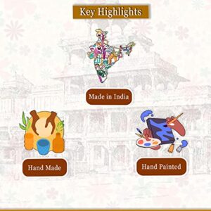 Xtore Creative Resin Golden Reindeer Sculptures | Beautiful Home Decor | Lifts up Energy of Your Room – (Pack of 2, Blue) - Product Image