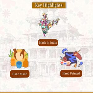 Xtore Creative Resin Golden Reindeer Sculptures | Beautiful Home Decor | Lifts up Energy of Your Room – (Pack of 2, Blue) - Product Image